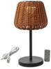MARELIDA LED Außen-Tischleuchte LED Garten Tischlampe Korboptik Rattanoptik dimmbar aufladbar Fernb, LED Classic, warmweiß (2100K bis 3000K) Bild 2