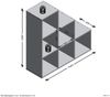 FMD Möbel - MEGA 1 - Raumteiler - melaminharzbeschichtete Spanplatte - Sandeiche Nb - 104,5 x 108 x 33cm Bild 4