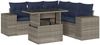 vidaXL 6-teiliges Gartensofa-Set mit Kissen, grau, Polyrattan 3269161 Bild 2