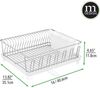 mDesign Abtropfgestell Geschirrabtropfer Besteckkorb Metall Kunststoff Silber Bild 2
