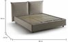 Dmora Alizarin Doppelbett, Bettkasten mit Stoffbezug, 100 % Made in Italy, Öffnung vorne, geeignet für Matratze 160 x 190 cm, Taupe Bild 3