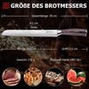 Langes Brotmesser 26 cm Premium Küchenmesser aus Edelstahl mit Pakkaholzgriff Bild 2