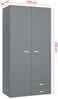 Küchenklapphängeschrank Rimini 80x72cm Hochfaltklappe matt lackiert Farbe: RAL 9010 reinweiß matt / weiß RI-W8B/80-AV Bild 4