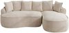 Modulares Sofa aus Chenille mit Chaiselongue, tiefe Sitzfläche, 252x164x67 cm, Hellbraun Bild 5