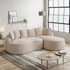 Modulares Sofa aus Chenille mit Chaiselongue, tiefe Sitzfläche, 252x164x67 cm, Hellbraun Bild 3