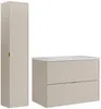 Vente-unique - ONDIL Bathroom furniture set Holz, Platte Beige - B 45 cm x H 60 cm x L 80 cm Bild 2