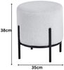 alesvelt Polsterhocker Puffhocker, Fußstütze, 38 cm, weiß Bild 3
