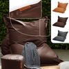 Green Bean® XXL Riesen-Sitzsack aus Kunstleder mit EPS Perlen Füllung - 140 x 180 cm 380 Liter - Bean Bag - - Dunkelbraun Bild 2