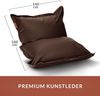 Green Bean® XXL Riesen-Sitzsack aus Kunstleder mit EPS Perlen Füllung - 140 x 180 cm 380 Liter - Bean Bag - - Dunkelbraun Bild 4