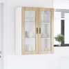 vidaXL Wandglas-Schrank PORTO Sonoma-Eiche 80 x 31 x 100 cm 885507 Bild 4