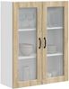vidaXL Wandglas-Schrank PORTO Sonoma-Eiche 80 x 31 x 100 cm 885507 Bild 3