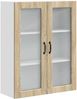 vidaXL Wandglas-Schrank PORTO Sonoma-Eiche 80 x 31 x 100 cm 885507 Bild 2