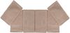 Waschhandtuch-Set (6-teilig), 'Rainbow ', Beige Bild 3