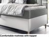 MEBLINI Kinderbett mit Bettkasten MAYA 2 80x200 – H3/Grau Samt Gepolstert Einzelbett mit Matratze - Polsterbett mit Stauraum - Bett mit Kopfteil – Stauraumbett Bild 4