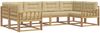 vidaXL Outdoor-Sofagarnitur mit Kissen 6 pcs Weiß und Beige 3386932 Bild 2