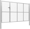 vidaXL Gartentor aus Stahl 350 x 175 cm Silber 144344 Bild 2