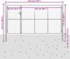 vidaXL Gartentor aus Stahl 350 x 175 cm Silber 144344 Bild 5
