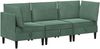 vidaXL Wohnzimmergarnitur mit Kissen mit Speicher 3 pcs Meergrün Samt 3413773 Bild 2