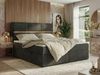 Premium Boxspringbett ORVO 180 x 200 cm mit Stauraum, Multipocket-Matratze 7 Härtezonen, H4, zwei Bettkästen - Topper T25 - Dunkelgrau Velvet Bild 1