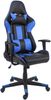 Bürostuhl HWC-F84, Schreibtischstuhl Gamingstuhl Chefsessel Drehstuhl, Kunstleder ~ schwarz/blau Bild 1
