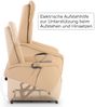 Fernsehsessel mit Aufstehhilfe, Relaxsessel mit Liegefunktion, Leder/Kunstleder, Beige - Raburg Marie Bild 3