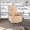 Fernsehsessel mit Aufstehhilfe, Relaxsessel mit Liegefunktion, Leder/Kunstleder, Beige - Raburg Marie Bild 2