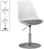 KORSIKA, Drehsessel Esszimmerstuhl Stoff-Sitzfläche in Weiß/Grau, Drehstuhl ist höhenverstellbar, Drehhocker mit Rückenlehne, Besucherstuhl mit Schalensitz, Wartezimmerstuhl Bild 3
