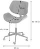 Bürostuhl HWC-G25, Drehstuhl Schreibtischstuhl, Bugholz Walnuss-Optik Retro drehbar höhenverstellbar MVG ~ schwarz-braun Bild 3