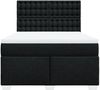 vidaXL Boxspringbett mit Matratze Schwarz 140x200 cm Stoff 3290527 Bild 4