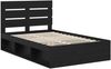 vidaXL Bettrahmen Schwarz 135 x 190 cm Massives Kiefernholz 3411753 Bild 4