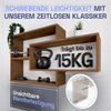 Wandregal Karo Schweberegal aus Holz Eiche dunkel Bild 4