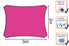 Sonnensegel Rechteckig 2x3m Pink - Sonnenschutzsegel für Balkon / Terrassensegel Bild 3