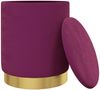 vidaXL Runder Aufbewahrungshocker Violett Samt 31 x 37 cm 340288 Bild 3
