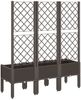 vidaXL Pflanzkübel mit Rankgitter Braun 120x40x142 cm PP 367930 Bild 5