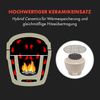 Queensize Kamado Grill Thermometer abnehmbare Seitenteile schwarz Schwarz Bild 4