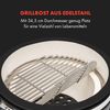 Queensize Kamado Grill Thermometer abnehmbare Seitenteile schwarz Schwarz Bild 3
