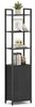 Vasagle Bücherregal, 6 Ebenen, Regal, Standregal mit Türen, Metallrahmen, verstellbaren Ablagen, 24 x 60 x 159,5 cm Bild 4