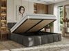 Doppelbett mit Gasdruckfeder, Polsterbett NIRA CLASSIC Holzlattenrost Bett mit Stauraum, gepolstertes Kopfteil Bettkasten Pocket Matratze - 200 x 200 cm - Dunkelgrau Velvet - VIRE LUX Bild 3