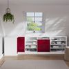 Dachschrägenschrank Eckschrank Rion Rot Hochglanz 75.6 x 81.6 cm mit 1 Tür, Schrankkorpus 60 cm Tiefe Vicco Bild 3