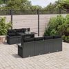 vidaXL Gartensofa-set mit Kissen 8 pcs Schwarz Poly-Rattan 3348229 Bild 3