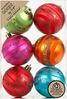 INGE-GLAS® Weihnachtsbaumkugel Christbaumkugeln Weinachtskugeln Kunststoff Ø 9 cm 6 Stück bunt Bild 1