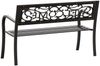 vidaXL Gartenbank 125 cm Stahl Schwarz 317133 Bild 5