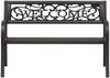 vidaXL Gartenbank 125 cm Stahl Schwarz 317133 Bild 3