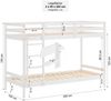 Homestyle4u Etagenbett, Kiefernholz weiß, 90x200 cm Bild 3