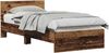 vidaXL Bettrahmen mit Kopfteil Altholz 90 x 190 cm Holzwerkstoff 871657 Bild 2