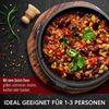 Dutch Oven 4,5 L mit Füßen eingebrannt inkl. 2in1 Deckelheber Bürste Rezeptbuch Gusseisen Feuertopf Bild 4
