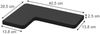 Eckregal Curva Schwarz 40.5 x 2.5 cm 3er Set Vicco Bild 2
