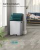SONGMICS Mülleimer Küche, Mülltrennsystem 2 x 30 L, 2 Fächer für Recycling und Restmüll, Abfalleimer, Inneneimer, Edelstahl, Softclose-Deckel, breites robustes Peda Bild 3
