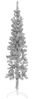 vidaXL Künstlicher Halb-Weihnachtsbaum Ständer Schlank Silbern 120 cm 344594 Bild 3