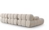 Micadoni Modulares Ecksofa Bellis 4-Sitzer Links 3D-Stoff Sonic Helles Beige Bild 4